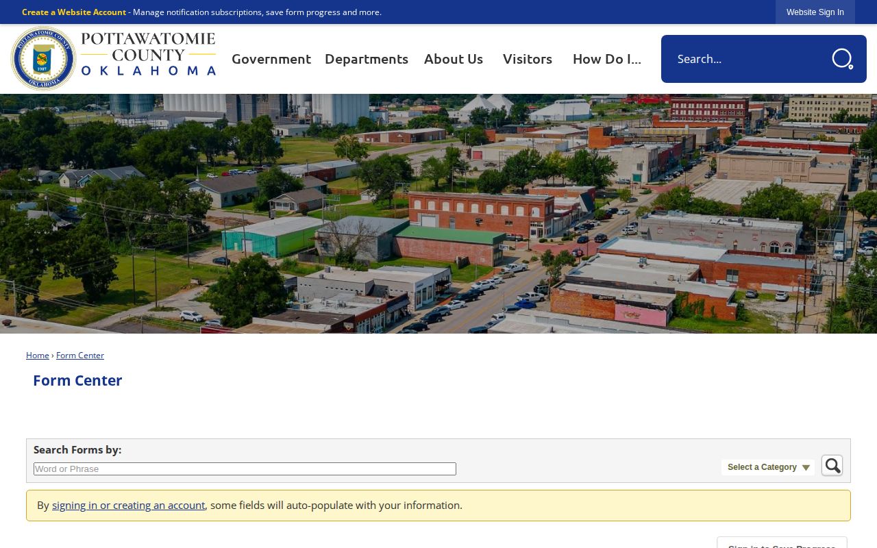 Pottawatomie County sheriff booking-record request form